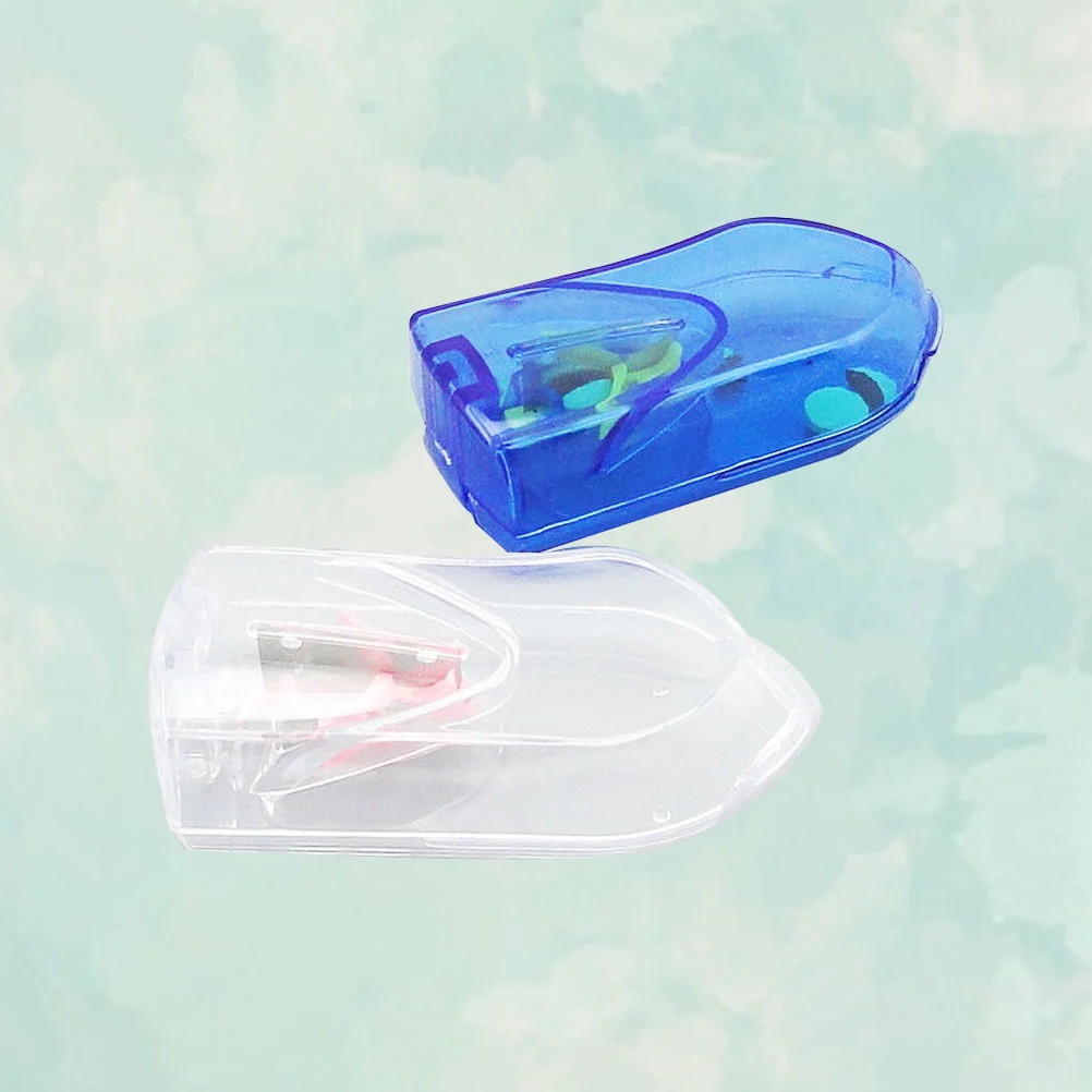 

2pcs/set Transparent Useful Mini Pill Splitter for Clinic Kids