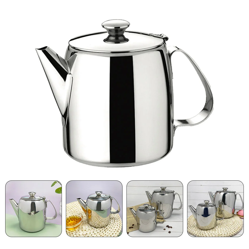

Stainless Steel Coffee Pot Teapot Carafe High Capacity Handle Modern Home Travel