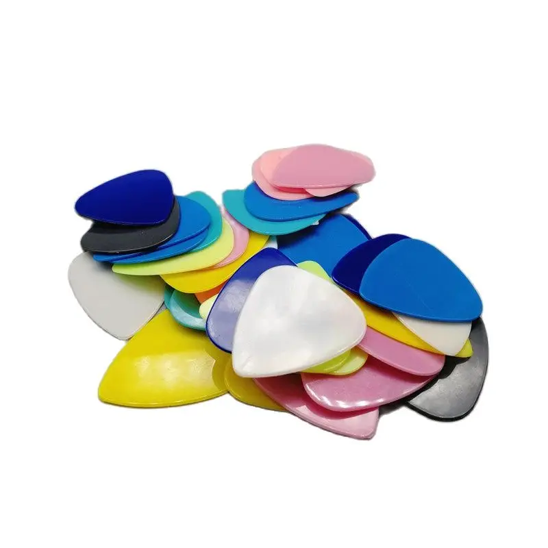 

Hot Selling Colorful Customized Personalized Glossy Mixing Colors Nylon Guitar Picks 100pcs