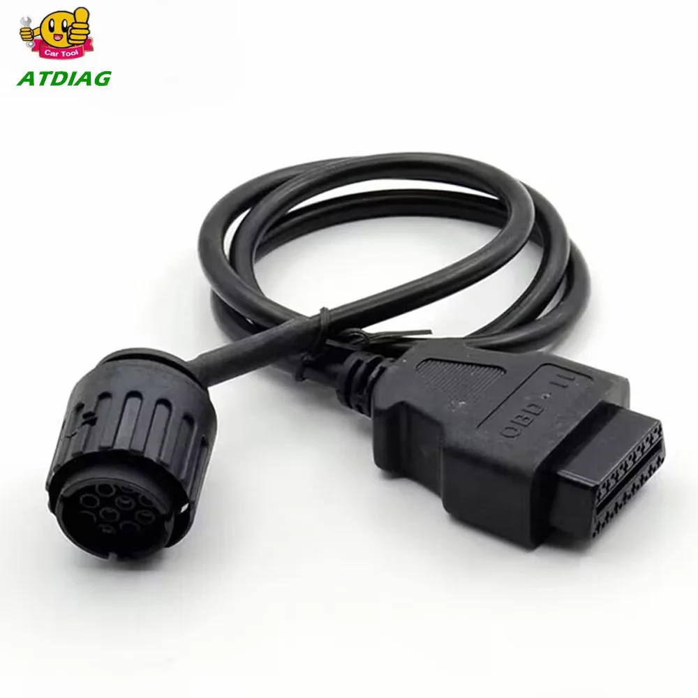 For BMW Motorcycles 10 Pin Adapter ICOM-D Cable 10Pin To 16Pin OBD2 Diagnostic Connector Motobikes OBD 2 Extension - купить по