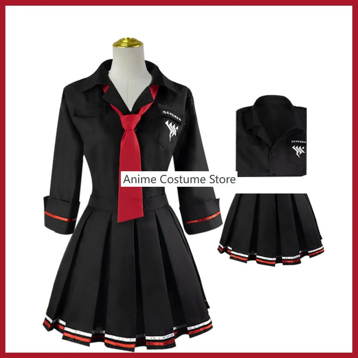 Костюм для косплея Ichiomi Erika из аниме игры Синий архив японская черная школьная