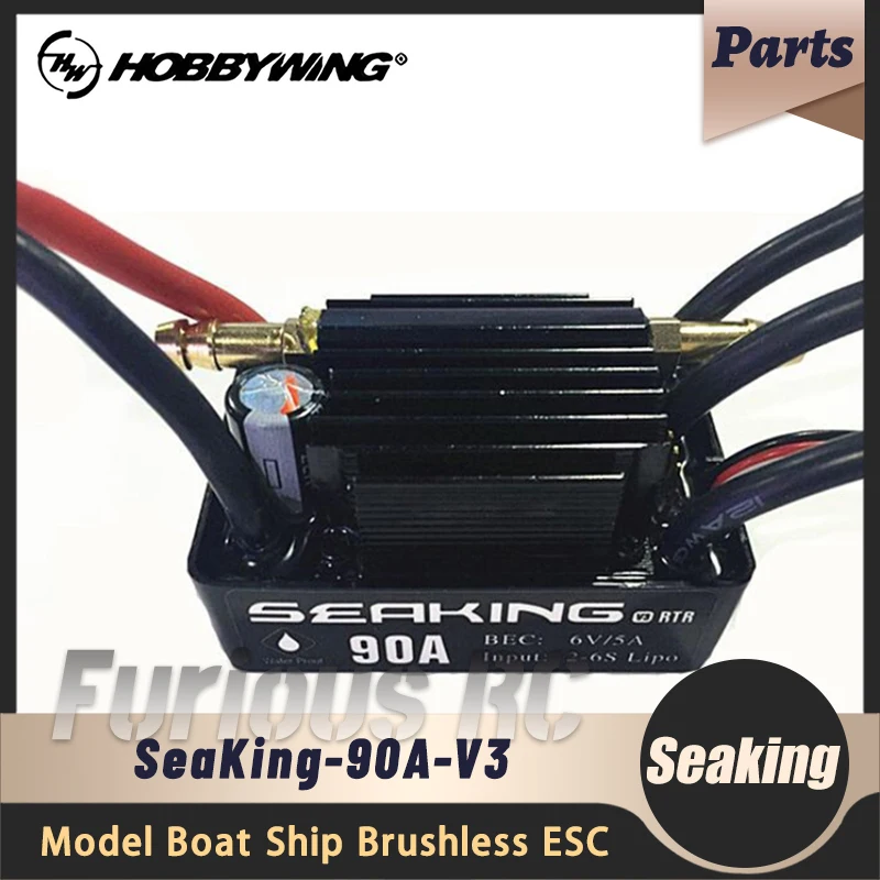 

HOBBYWING SeaKing 90A V3 Brushless ESC for RC Electric Remote Control Model Boat Ship