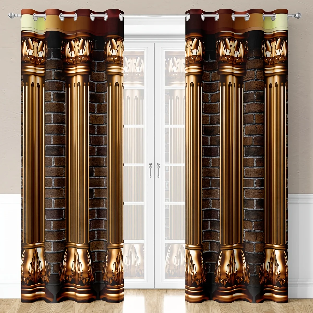 Сделайте свою гостиную и спальню с помощью 2 шт. золотых римских столбов