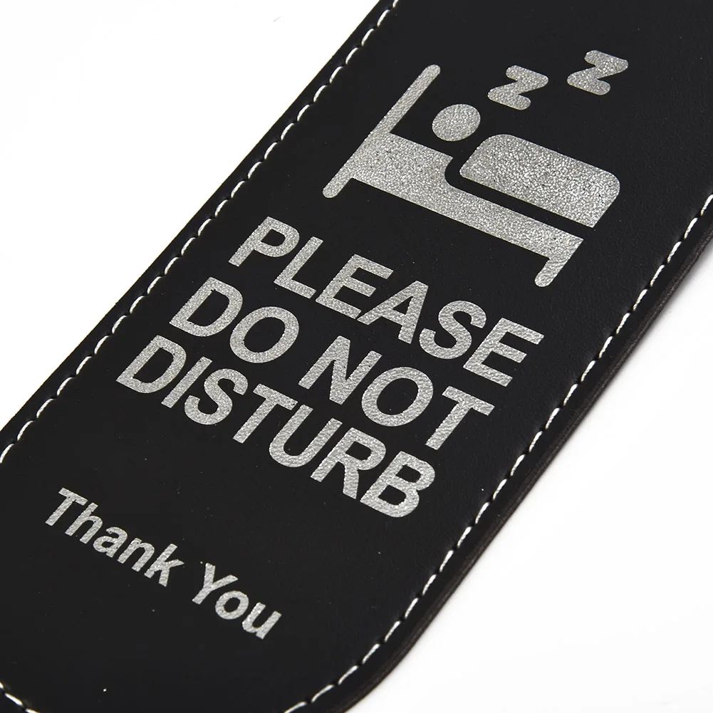 

Do Not Disturb Door Sign Leather Hanging Sign Shop Pendant Cleaning Double-sided Door Tags For Club Cafe Hotel