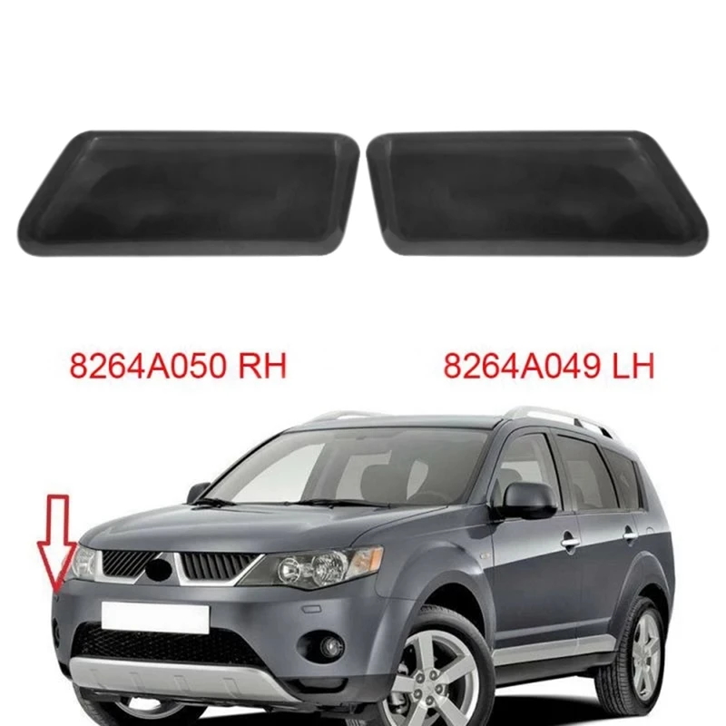 

Car Front Headlight Washer Nozzle Headlight Spray Cover for Mitsubishi Outlander XL 2006-2010 8264A049 8264A050