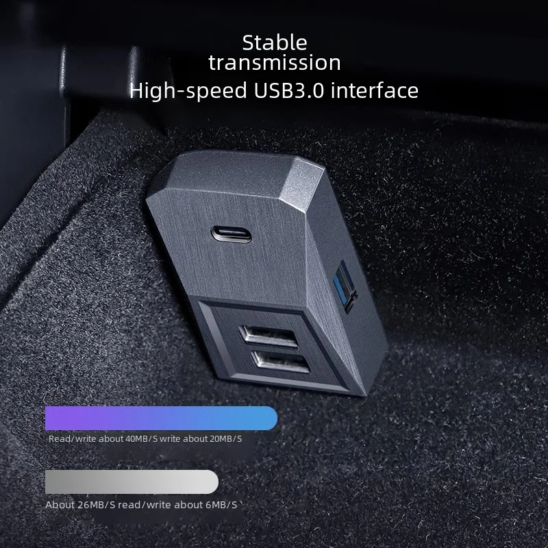 Tesla Model 3/y Usb Type-c Расширительная док-станция Аксессуар Автомобильный кронштейн