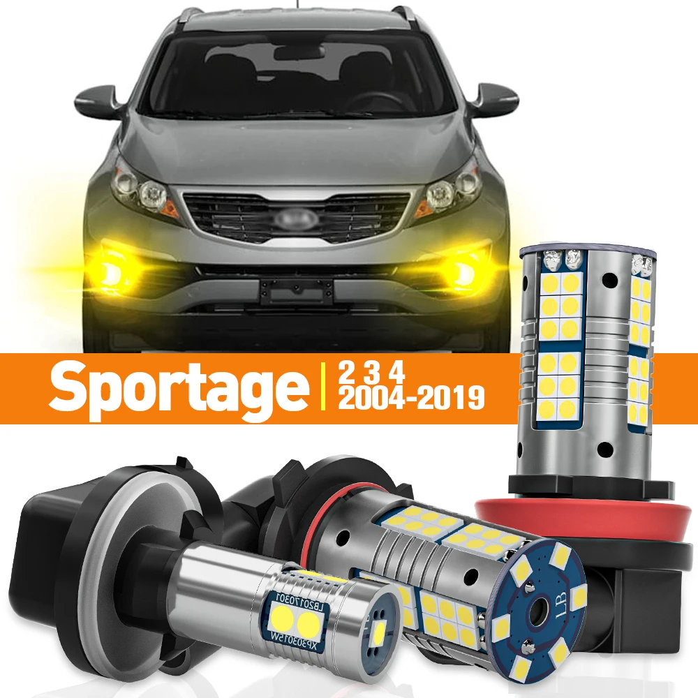 2 шт. светодиодные противотуманные фары для Kia Sportage 3 4 2004-2019 2008 2009 2010 2011 2012 2013 2014 2015