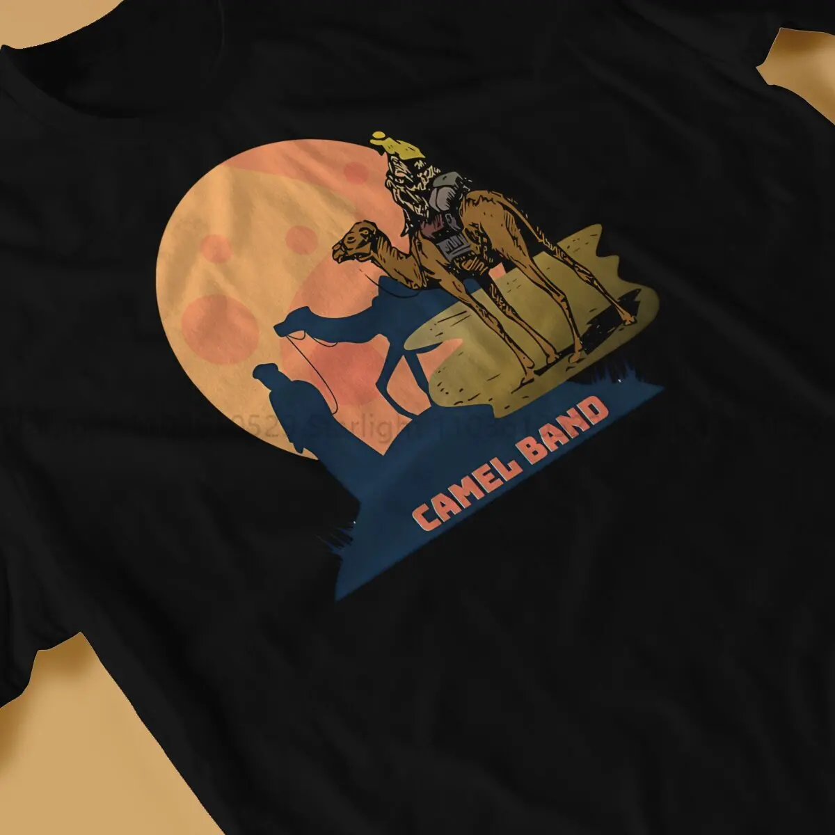 Мужская хипстерская футболка Camel оригинальная рубашка с изображением заката