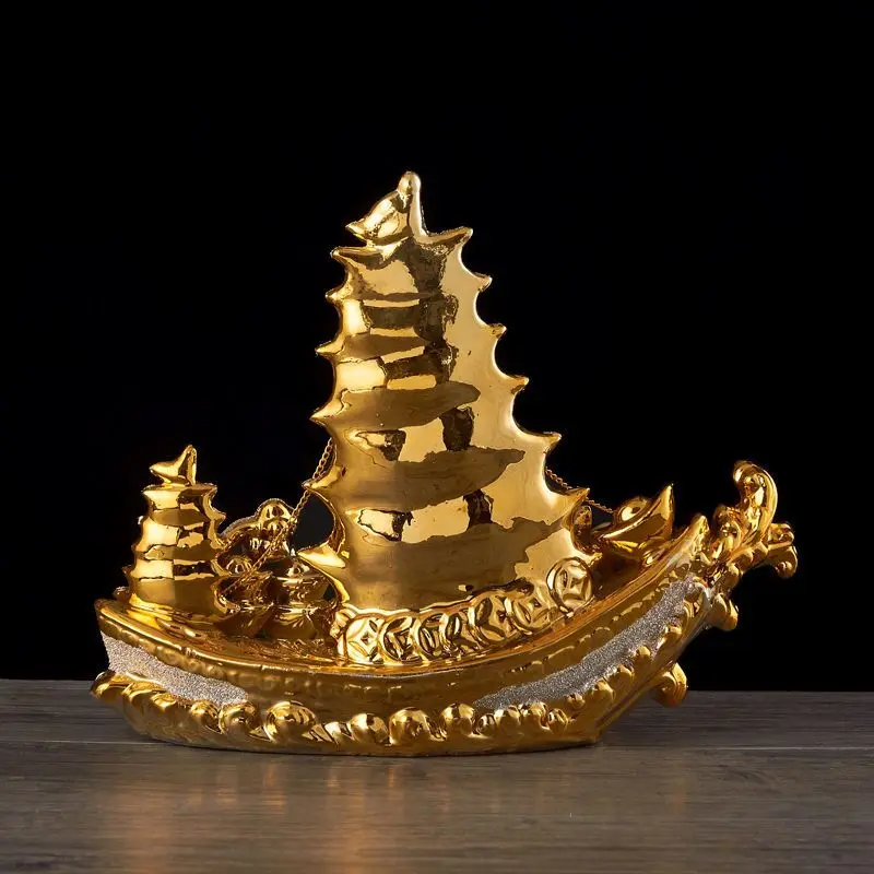 Китайская фотография черепаха гладкий парусник дракон лодка офисные настольные