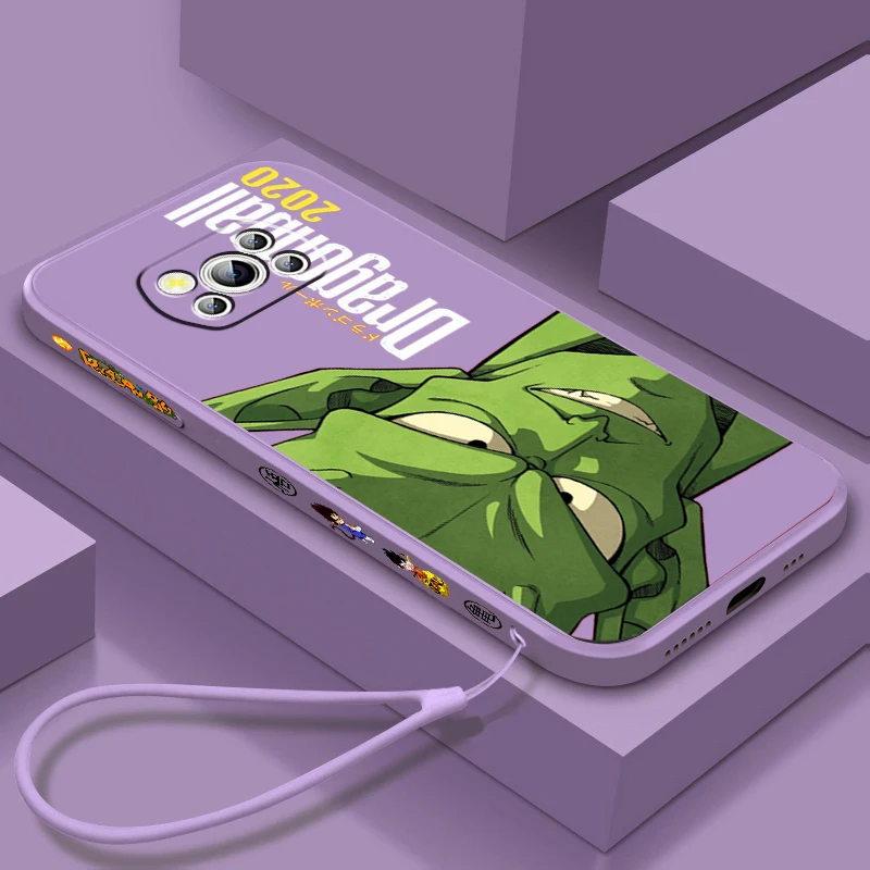 

G-Goku D-Dragon Ball Z Anime Liquid Left Rope Phone Case For Xiaomi Mi Poco M5s M5 X4 X3 M4 M3 F4 F3 GT C50 Pro NFC 5G Cover