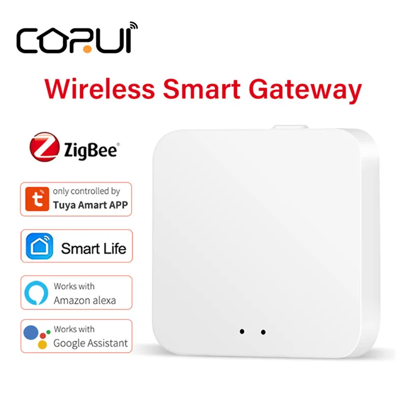 

Мост для умного дома CoRui Tuya Zigbee, хаб с удаленным управлением Zigbee через приложение Smart Life, работает с Alexa