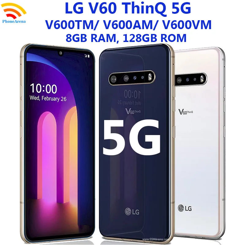 

LG V60 ThinQ 5G V600TM V600AM V600VM 6,8 дюйма ОЗУ 8 Гб ПЗУ 128 Гб телефон Snapdragon 865 Оригинальный разблокированный Android