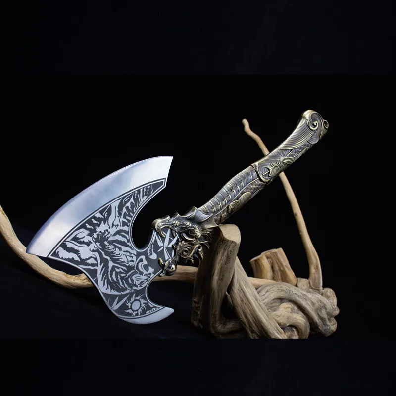 Нож топорик пружинное лезвие из стали ручка сплава кованый кухонный нож Longquan для