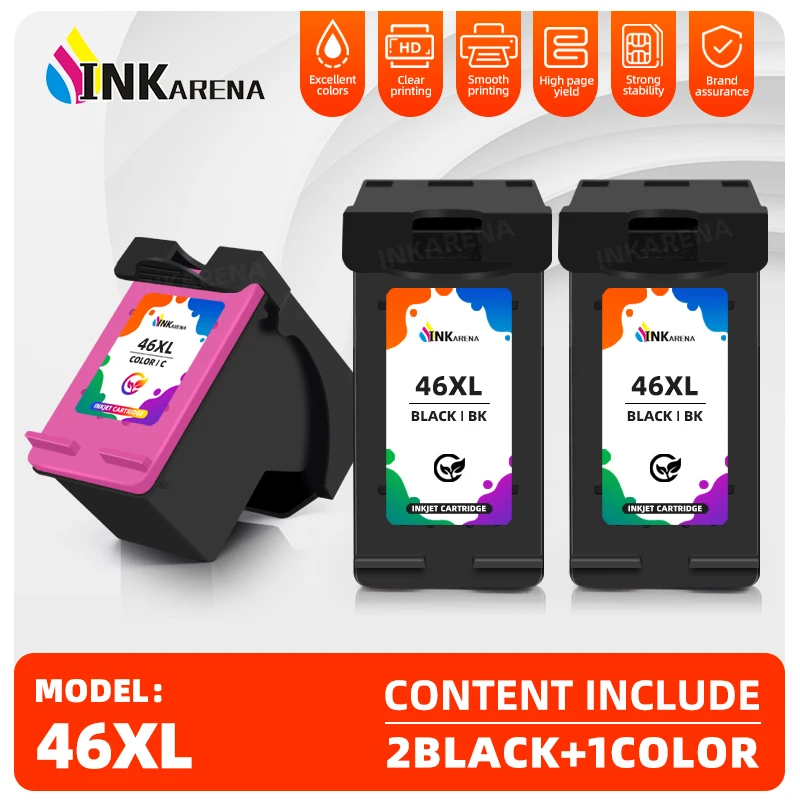 

INKARENA 46XL 46 XL сменный картридж для HP 46 для HP46 чернильный картридж Deskjet 2020 2520hc струйный принтер