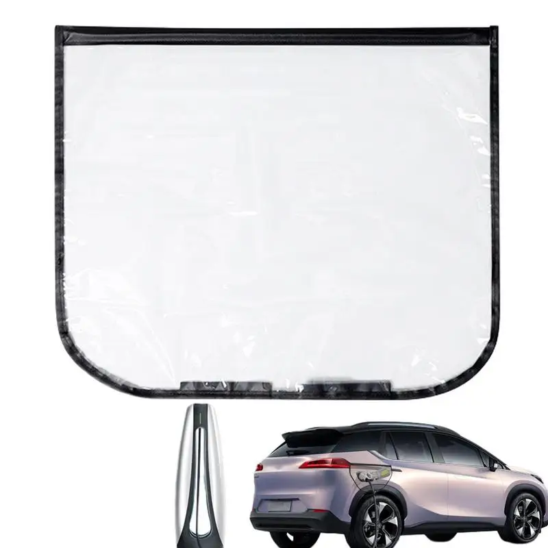 

EV Charger Car Cover Magnetic Transparent Cover Charger Port Cover All Weather Protection Waterproof Charging Accessories