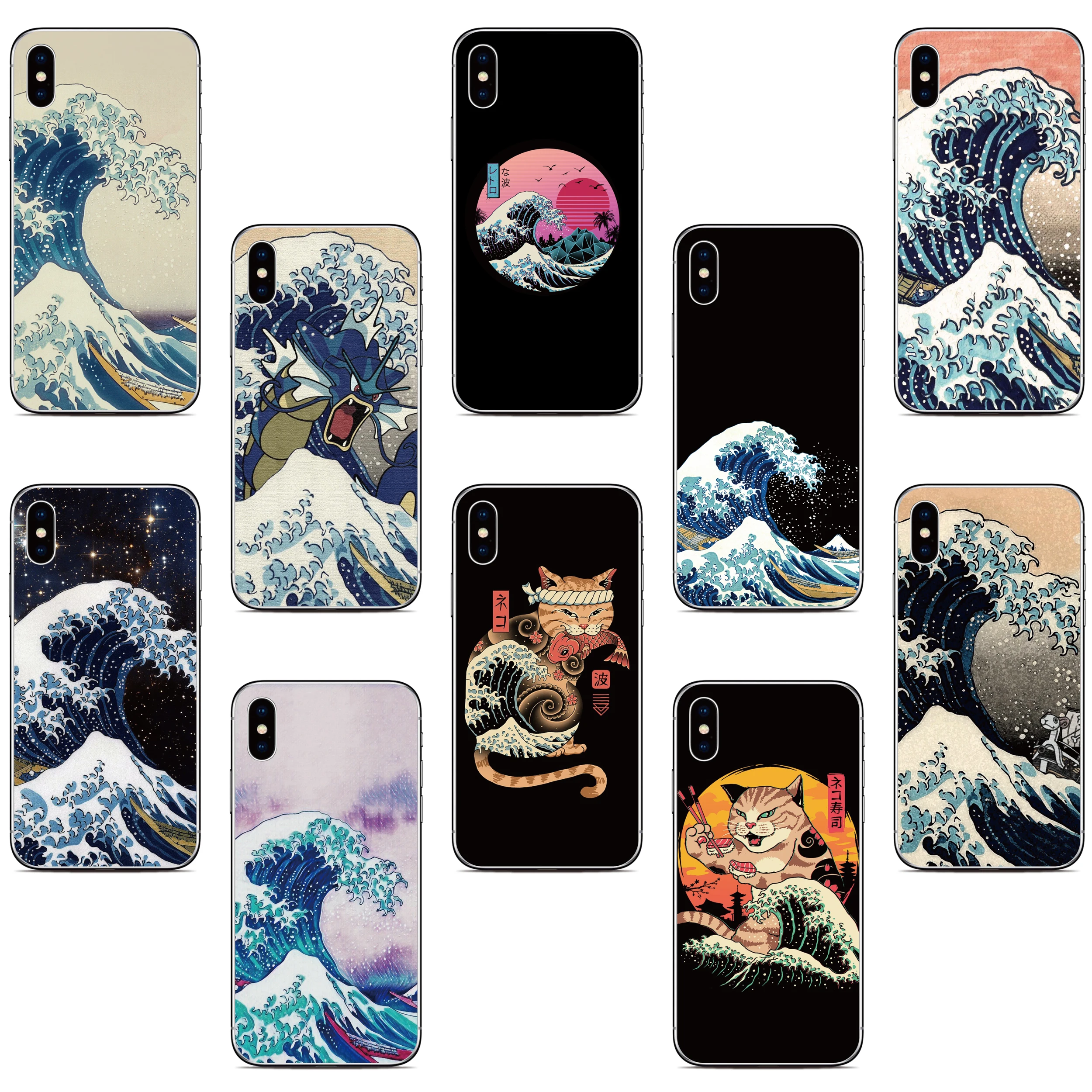 Мягкая задняя крышка Great Kanagawa для Oukitel C36 C35 C33 C32 C31 C23 C25 C22 C21 C19 C18 C17 C16 C15 C13 K6000 K9 Pro