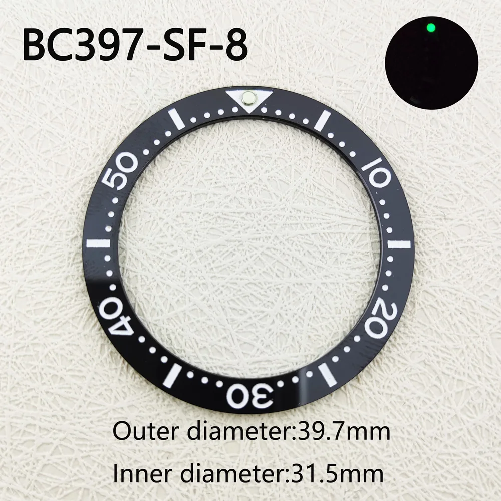 

39.7mm Ceramic Bezel Insert For 40mm Mens Watch Watches Replace Accessories Watch Face Watch Bezel Inner Diameter 31.5mm