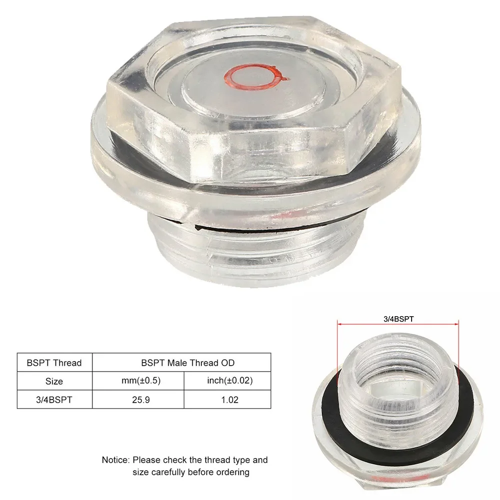 Смотровое стекло для уровня масла G3/4 с наружной резьбой стеклянный аксессуар