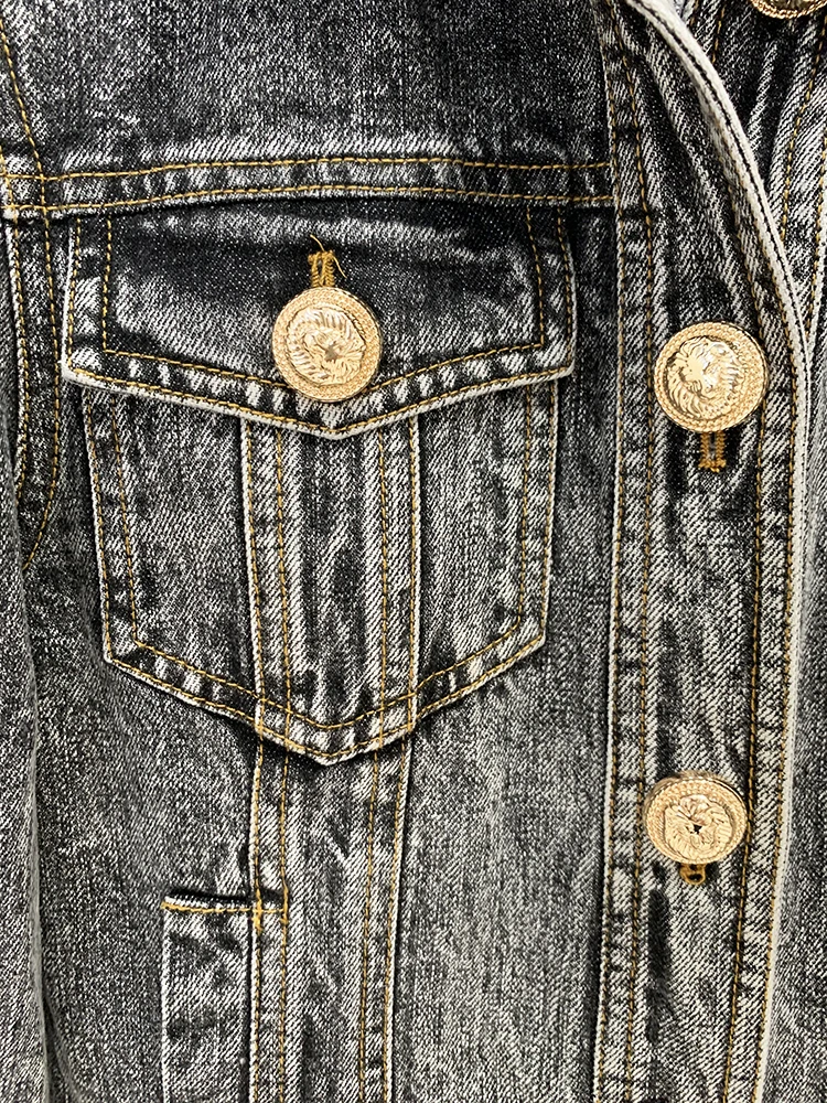 Высококачественная Новинка 2024 F/W дизайнерская модная женская джинсовая куртка с