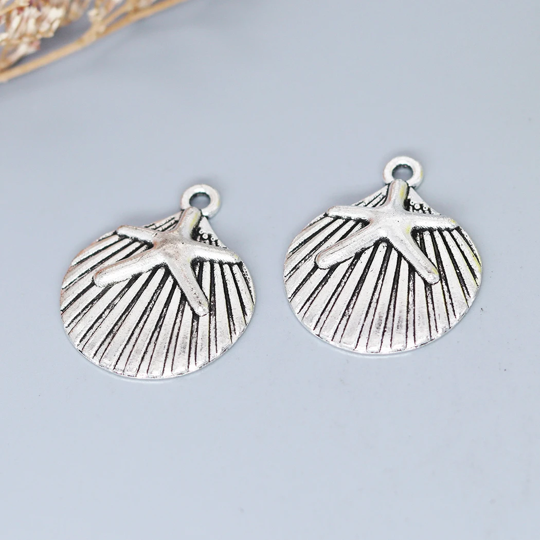 

20 шт., подвеска для браслета, с серебряным покрытием