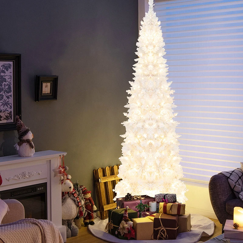 Christmas Tree White With 300 Led Lights And 8 Flash Modes Outdoor Garden Festive Party Supplies