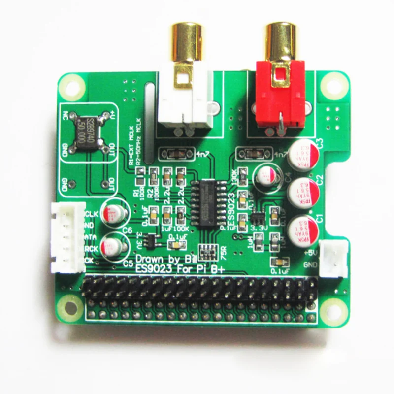 Фото Цифровая звуковая карта I2S HiFi DAC ES9023, плата расширения расшифровки для Raspberry pi B + 2B 3B + 4B №3