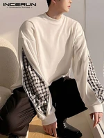 2021 new mens stylish hoodies autumn winter fashionable zipper long sleeve design plaid pullover tops sweatshirts s 5xl incerun