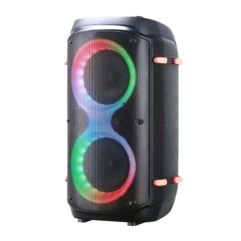 

Kinglucky 2022 dual 6.5 inch outdoor lever high power bluetooth audio portable wireless microphone partybox 300 speaker