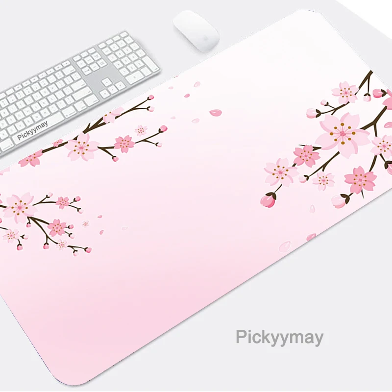 

Pink Cherry Blossoms Gaming Mouse Pad Gamer Mouse Mat Large Mousepad Desk Mat PC Mouse Carpet Computer Keyboard Pad Mouse Pads