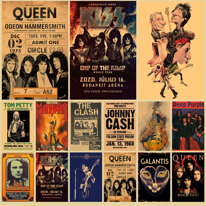 

Rock Queen Vintage Anime Poster Home Room Decoration Aesthetic Posters On The Wall Decor Salon Wall Paintings Art Stickers Manga