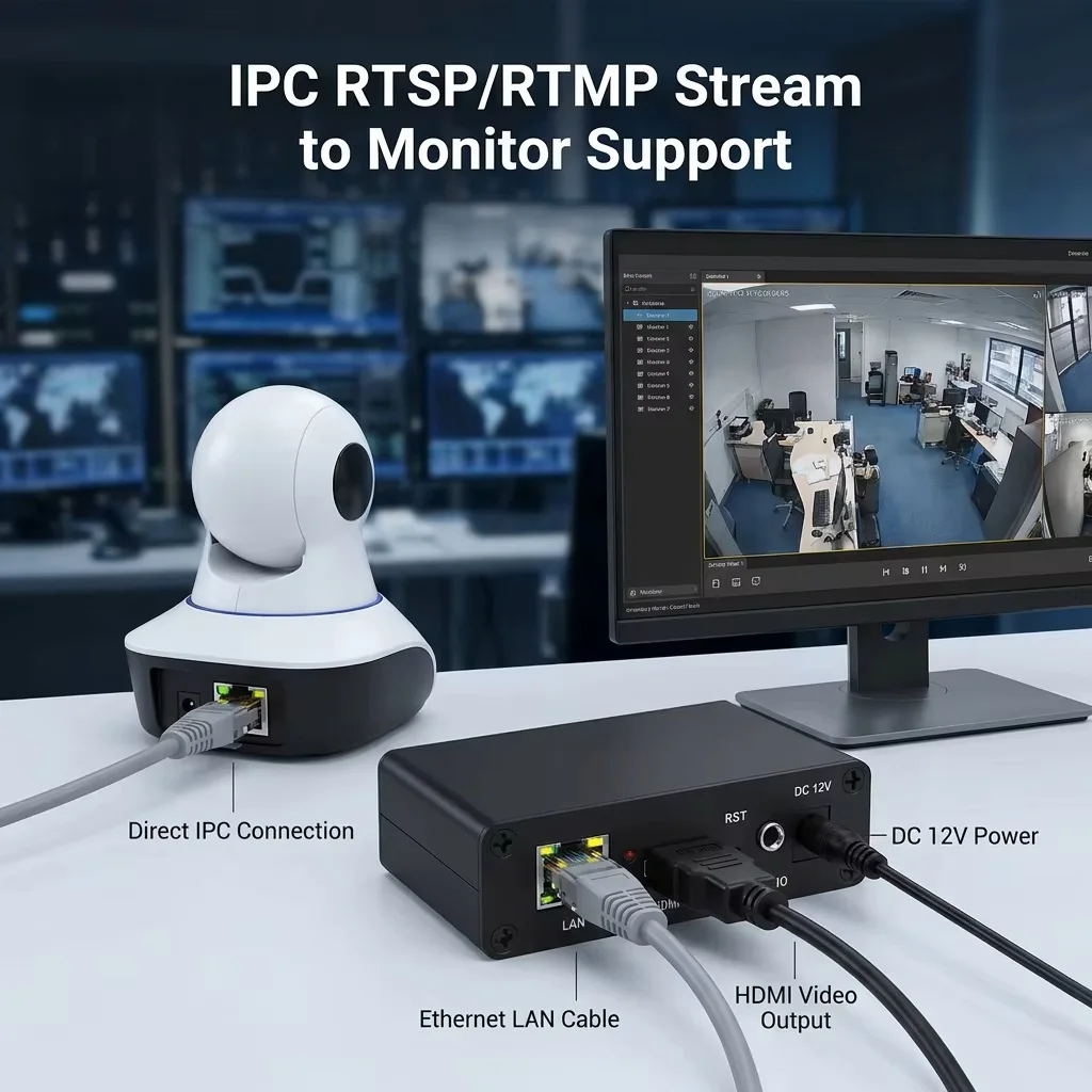 Фото UNISHEEN H.265 H.264 RTSP SRT RTSP Rtmp UDP IP-HDMI видеодекодер Stream Onvif №2