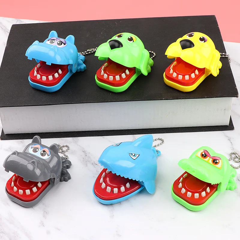 

Children Small Crocodile Shark Mouth Dentist Bite Finger Game Novelty Jokes Kids Cartoon Pirate Barrel Family Trick Funny Game