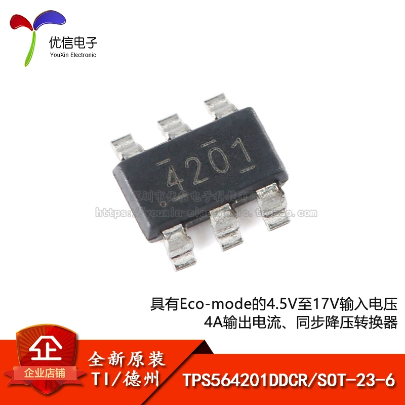 

10pcs/lot New original TPS564201DDCR SOT - 23-6 synchronous buck converter chip