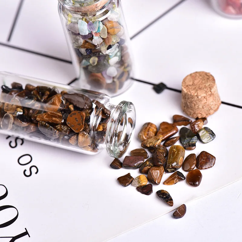 Дрифт-бутылка Reiki аметист розовый кристалл гравий стеклянная бутылка