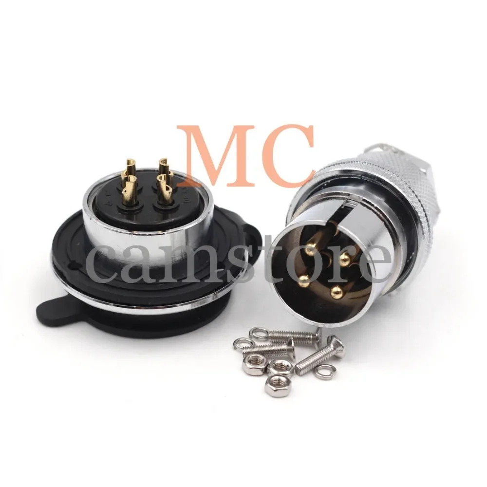 4-контактный водонепроницаемый разъем питания GX30 авиационный провод для припоя