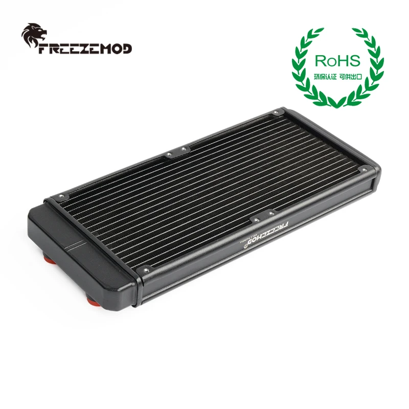 

FREEZEMOD 27mm Thick PC Water-cooled Exhaust,Aluminum 240mm Computer Radiator Heatsink G1/4 Thread for 120mm Fan