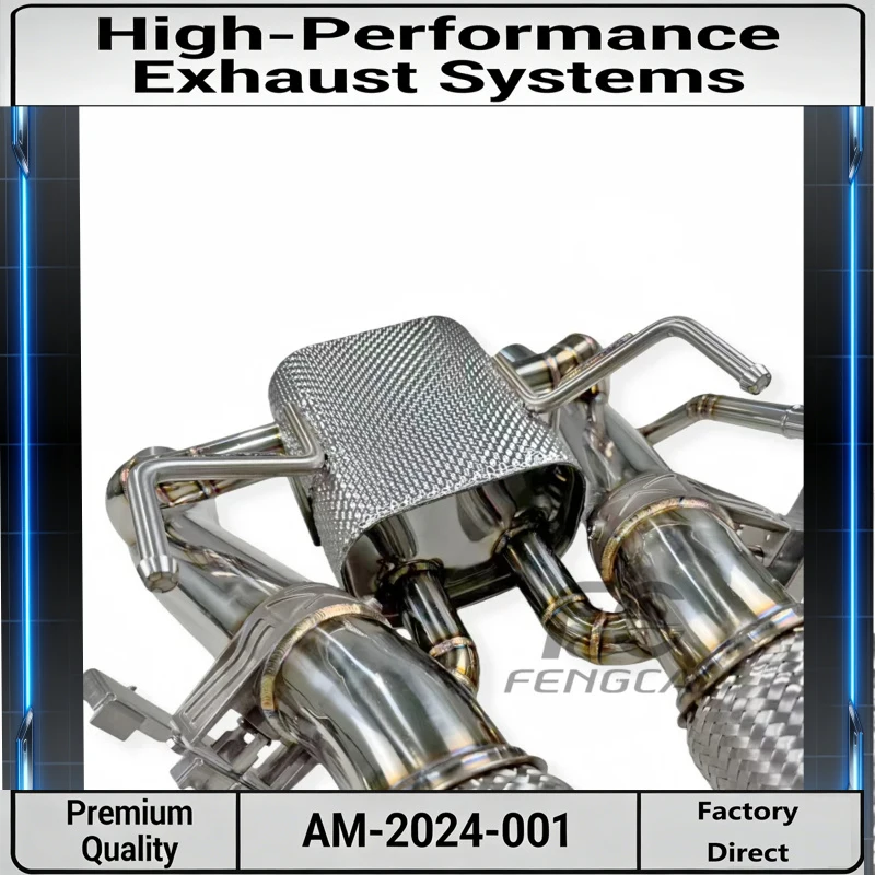 Фото Универсальная выхлопная система Catback с глушителем для McLaren Artura Spider 3.0T 2023-2025, нержавеющая сталь 1.5 мм, модификация выхлопа №5