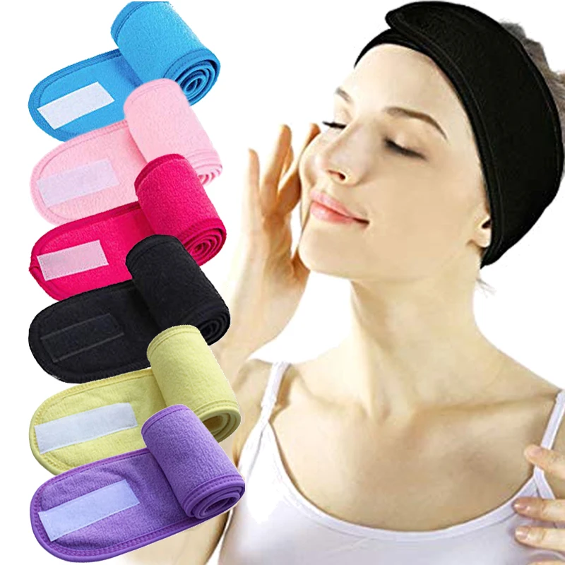

Adjustable Wide Hairband for Women Ladies Yoga Spa Bath Shower Makeup Wash Face Cosmetic SPA Salon Headband Make Up Accessories