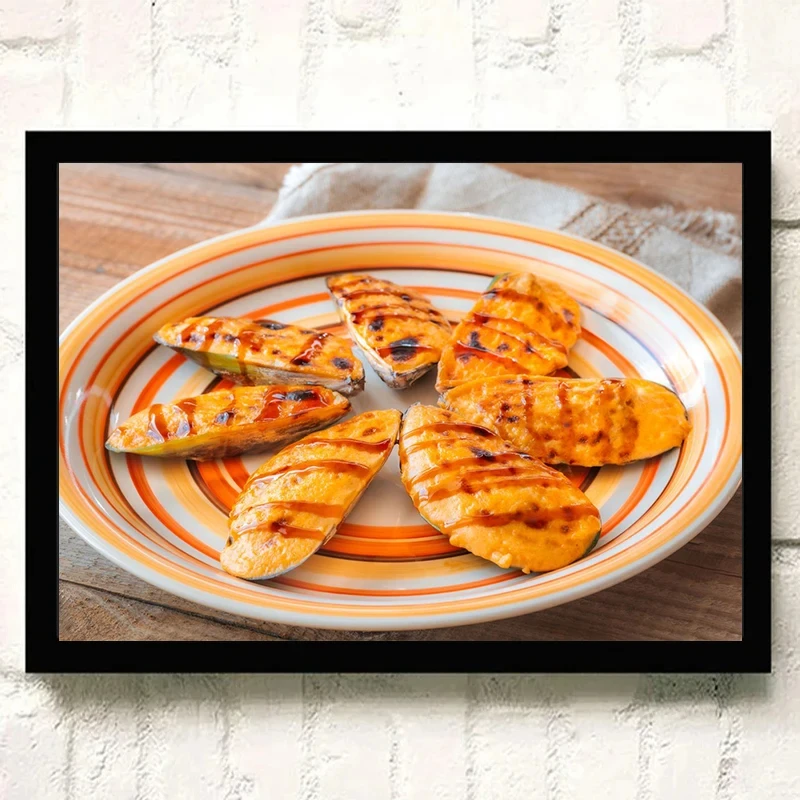 Современный стиль печать на холсте доска для морепродуктов лосося авокадо