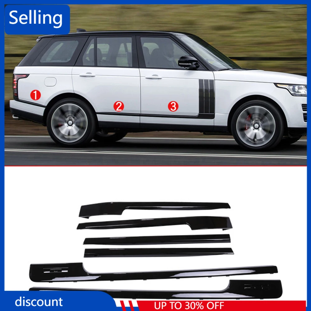 

Глянцевые черные боковые декоративные полосы для кузова автомобиля, отделочное основание и длинная колесная база, запасные части для Land Rover RR рw405 14-17