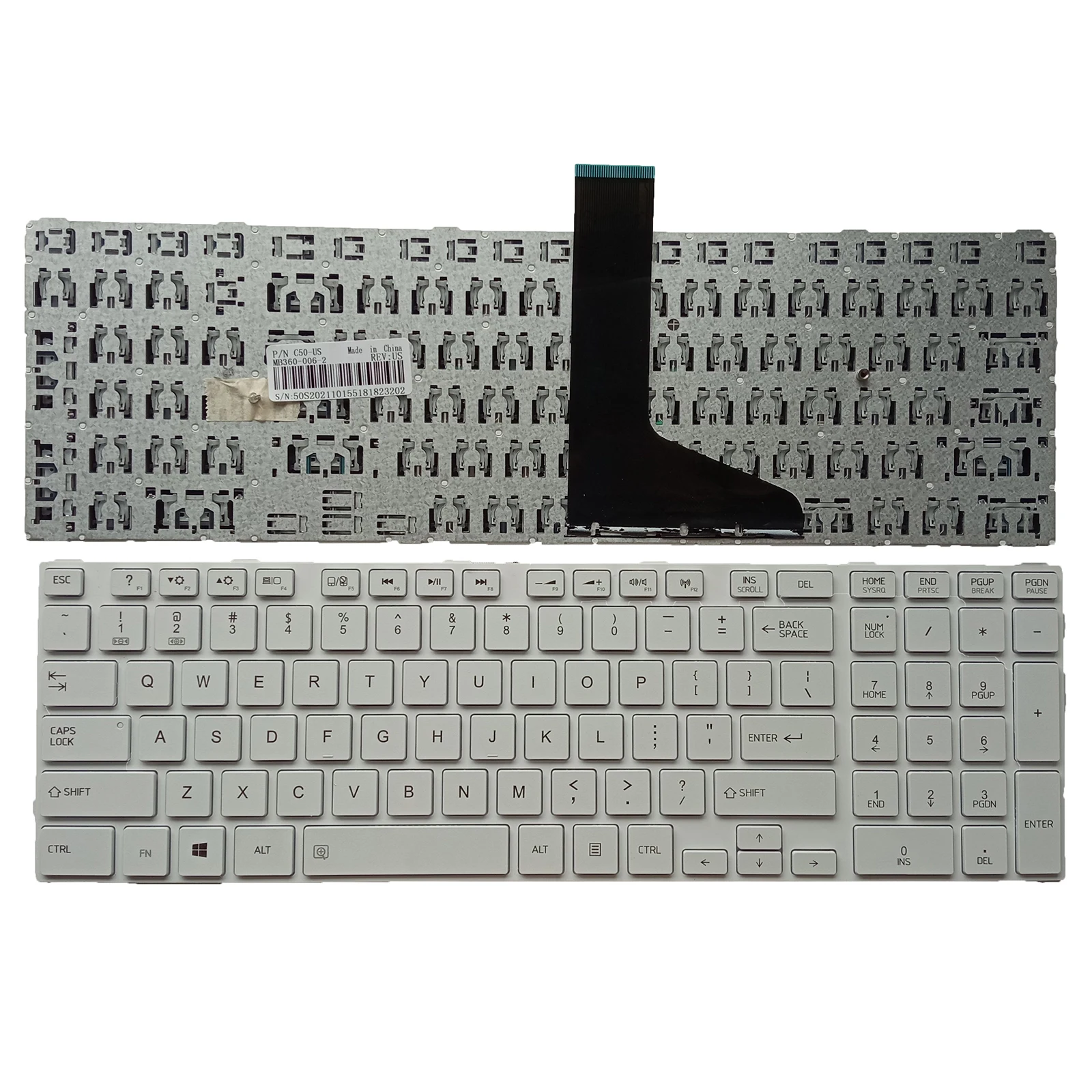 

Для Toshiba Satellite C50 C50D C50-A C55 C55DT C50D-A Keyboard US white