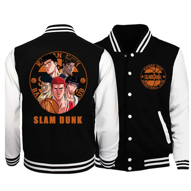 

Anime Slam Dunk Print Coat Baseball Uniform Hoodie Sweatshirt Unisex Harajuku Kaede Rukawa Sakuragi Hanamichi Brothers Jacket