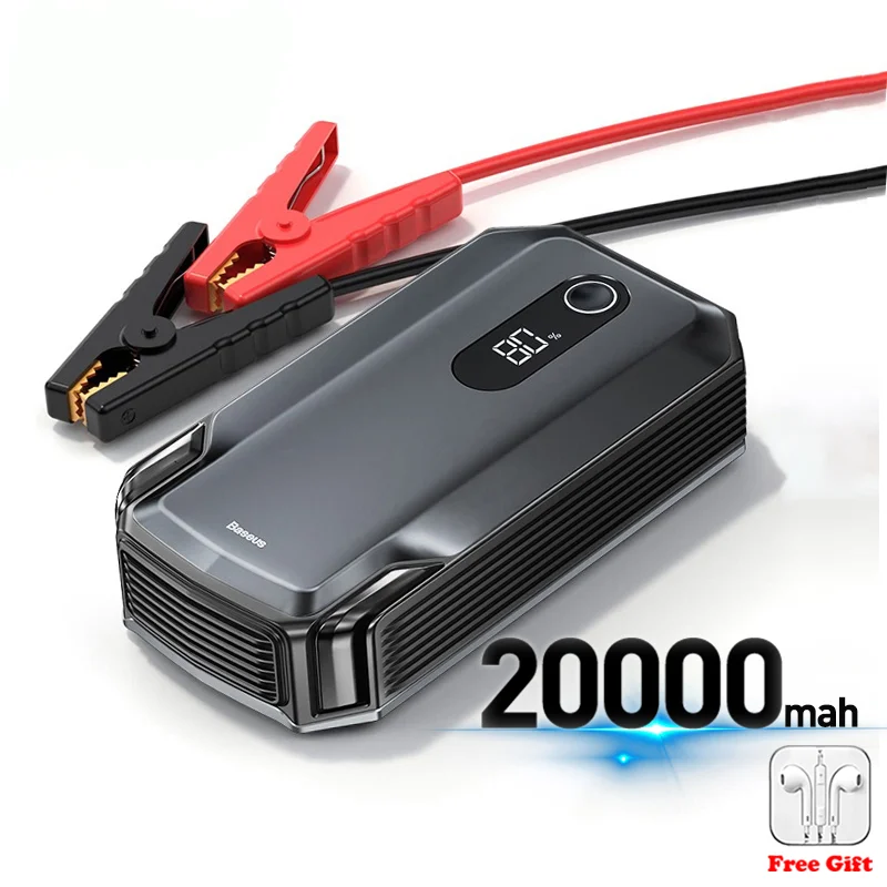 

Baseus 20000mAh Car Jump Starter Power Bank 2000A 1000A Car Battery Charger Auto Emergency Booster Starting Device High-capacity