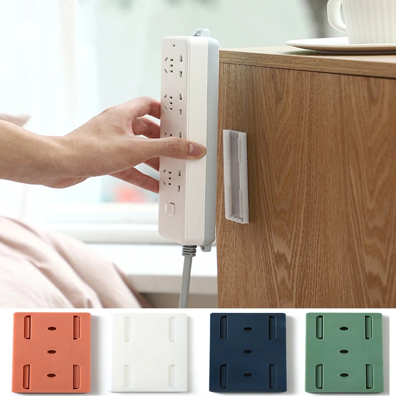 

Punchfree Self-Adhesive Plug Sticker Holder Walls Fixer Power Strip Traceless Holders Storage Sockets Wall Holders Seamless Hook