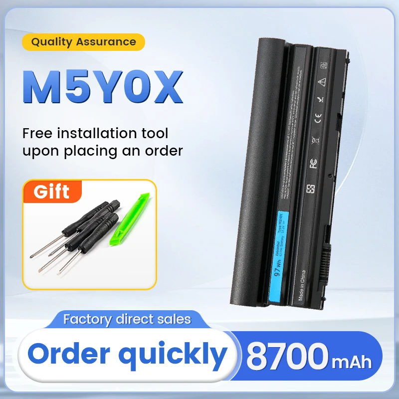 Аккумулятор SOMI 97Wh M5Y0X для Dell Latitude E5420 E5430 E5520 E5530 E6420 E6430 E6520 P9TJ0 R48V3 04NW9 UJ499 YKF0M X57F1 KJ321