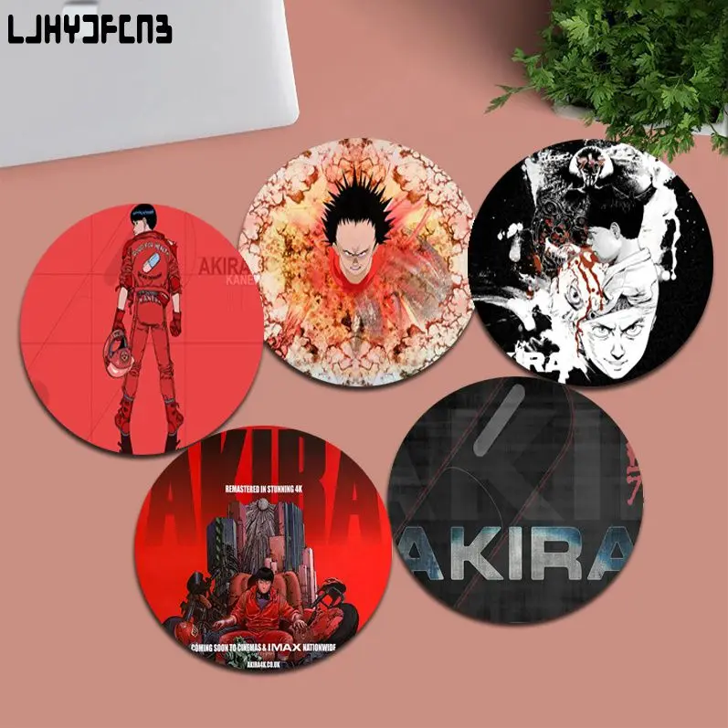

LJHYDFCNB AKIRA Mousepad Tide Round Keyboard Mat Table Mat Students Cabinet Gamer Desktop Mousepad Cup Mats Deskpad Home Decor