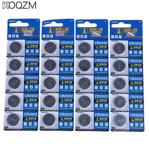 5pcs CR2032 Button Batteries DL2032 ECR2032 BR2032 Cell Coin Lithium Battery For Watch Car Keys Electronic Toy Remote