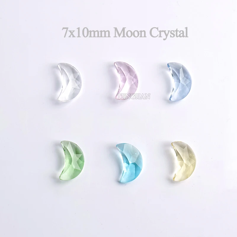 Прозрачное Аврора Луна 5x10mm Искусство ногтей стразы 7цветные наконечники дно
