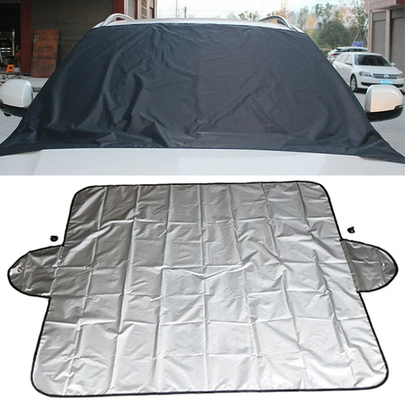 Универсальный автомобильный солнцезащитный чехол для лобового стекла автомобиля Защита от снега солнца водонепроницаемый складной Противоугонный защитный чехол 200x120 см