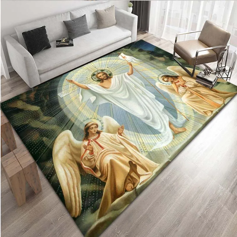 

Jesus pattern printed living room carpet mat living room carpet rugs mat bedroom decor carpets for bed room home accessories